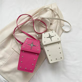 Retro Gothic Dark Personalized Casual Star Rivet PU Leather Halloween Handbag